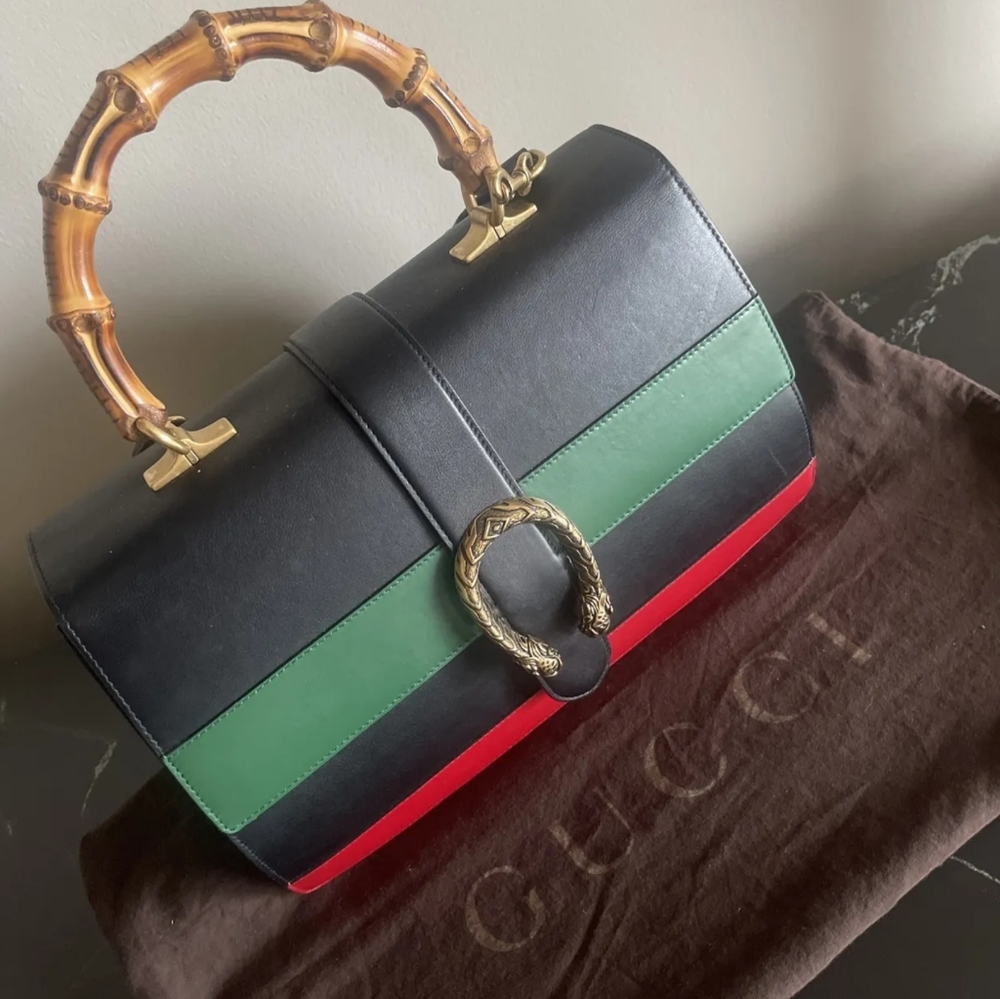 Gucci Dionysus Leather Bamboo Top Handle Bag 4480 - Picture 4 of 14